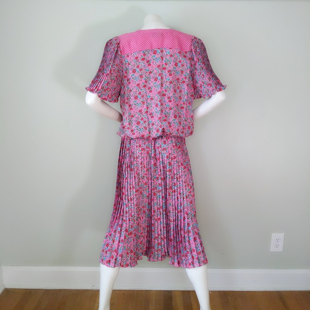 Diane Freis Liberty Floral Print Drop Waist Dress - Picture 7 of 8
